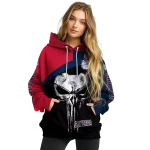 gonzaga bulldogs skull punisher red black hoodie best selling