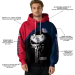 gonzaga bulldogs skull punisher red black hoodie best selling