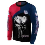 gonzaga bulldogs skull punisher red black hoodie best selling