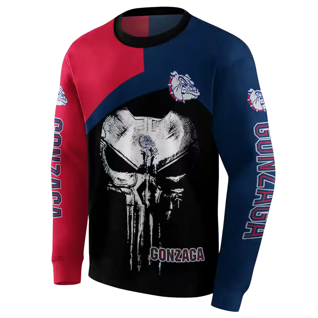 gonzaga bulldogs skull punisher red black hoodie new arrival gonzaga bulldogs skull punisher red black hoodie new arrival
