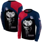 gonzaga bulldogs skull punisher red black hoodie best selling