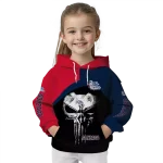 gonzaga bulldogs skull punisher red black hoodie best selling