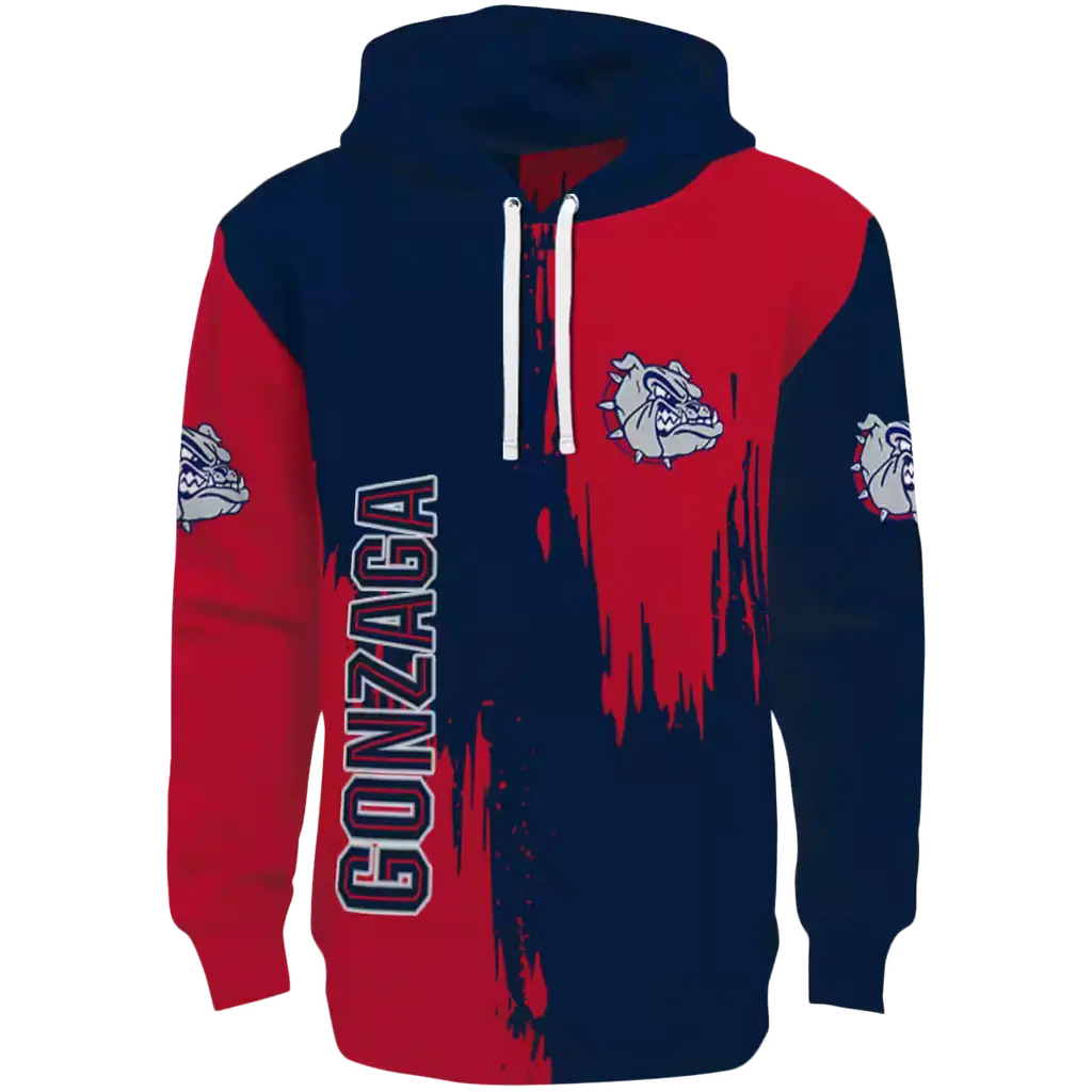 gonzaga bulldogs splatter effect blue hoodie best selling gonzaga bulldogs splatter effect blue hoodie best selling