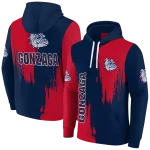 gonzaga bulldogs splatter effect blue hoodie best selling