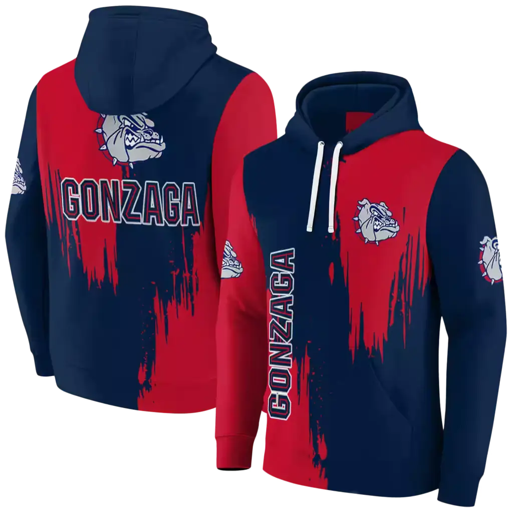 gonzaga bulldogs splatter effect blue hoodie fashion forward gonzaga bulldogs splatter effect blue hoodie fashion forward