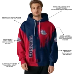 gonzaga bulldogs splatter effect blue hoodie best selling