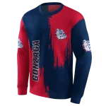 gonzaga bulldogs splatter effect blue hoodie best selling