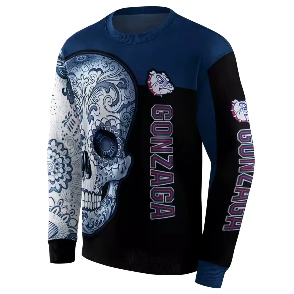 gonzaga bulldogs sugar skull blue black hoodie new arrival gonzaga bulldogs sugar skull blue black hoodie new arrival