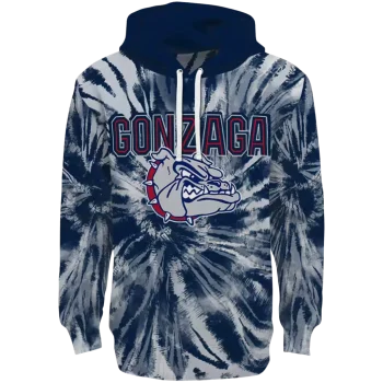 gonzaga bulldogs tie dye pattern blue hoodie best selling