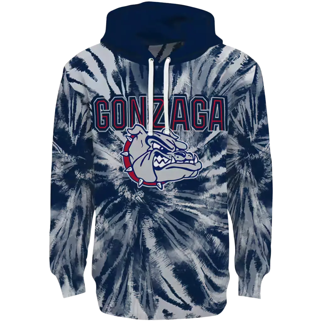 gonzaga bulldogs tie dye pattern blue hoodie best selling gonzaga bulldogs tie dye pattern blue hoodie best selling