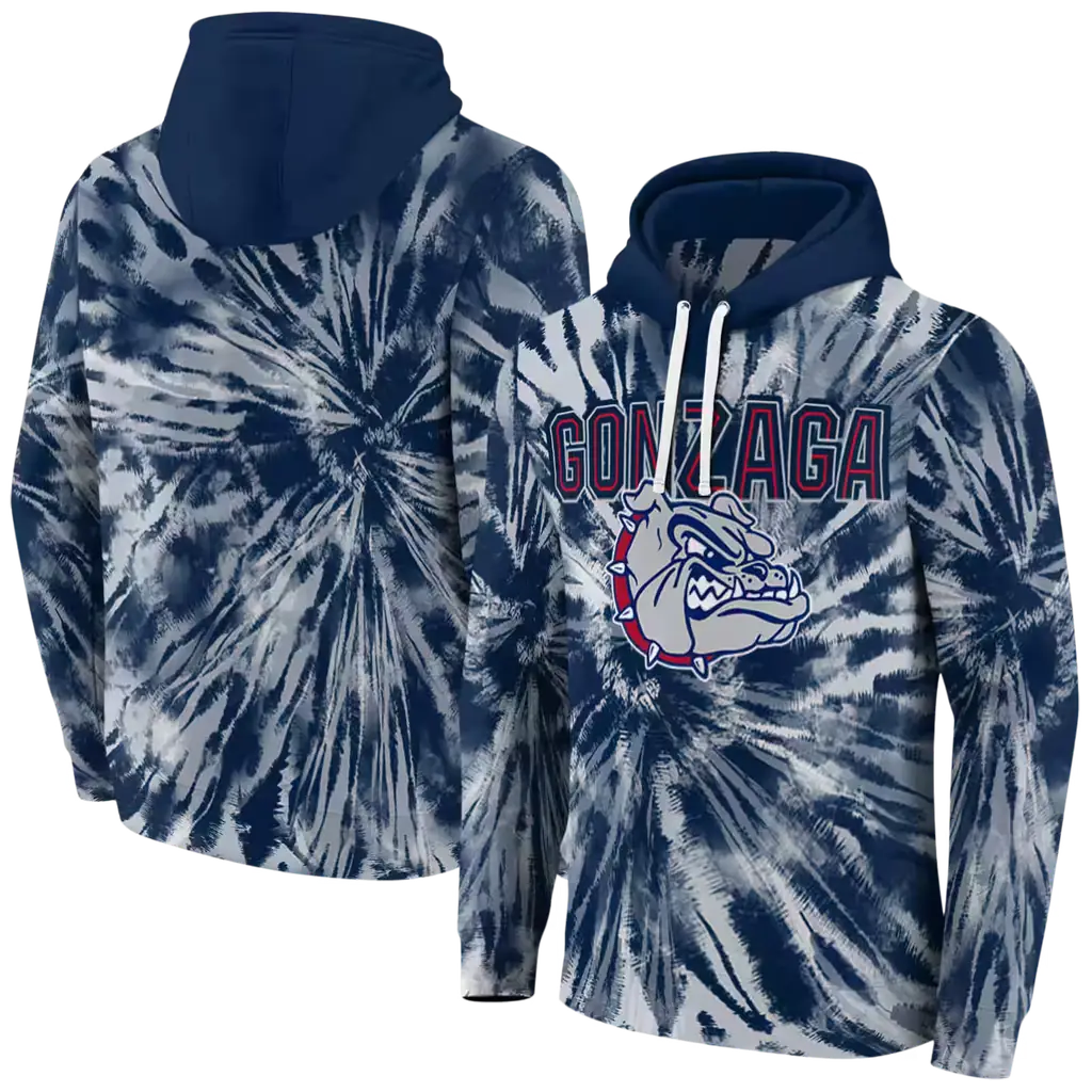 gonzaga bulldogs tie dye pattern blue hoodie fashion forward gonzaga bulldogs tie dye pattern blue hoodie fashion forward