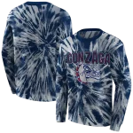 gonzaga bulldogs tie dye pattern blue hoodie best selling