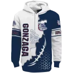 gonzaga bulldogs triangular pattern blue white hoodie best selling