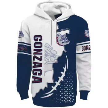 gonzaga bulldogs triangular pattern blue white hoodie best selling