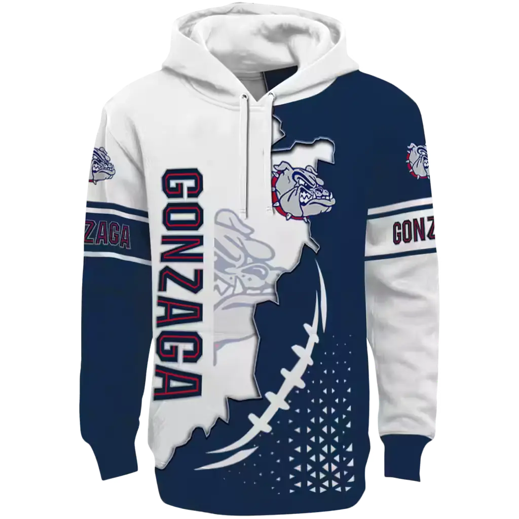 gonzaga bulldogs triangular pattern blue white hoodie best selling gonzaga bulldogs triangular pattern blue white hoodie best selling