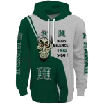 hawaii rainbow warriors achmed skull green hoodie best selling