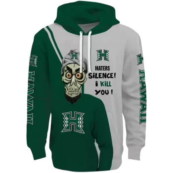 hawaii rainbow warriors achmed skull green hoodie best selling