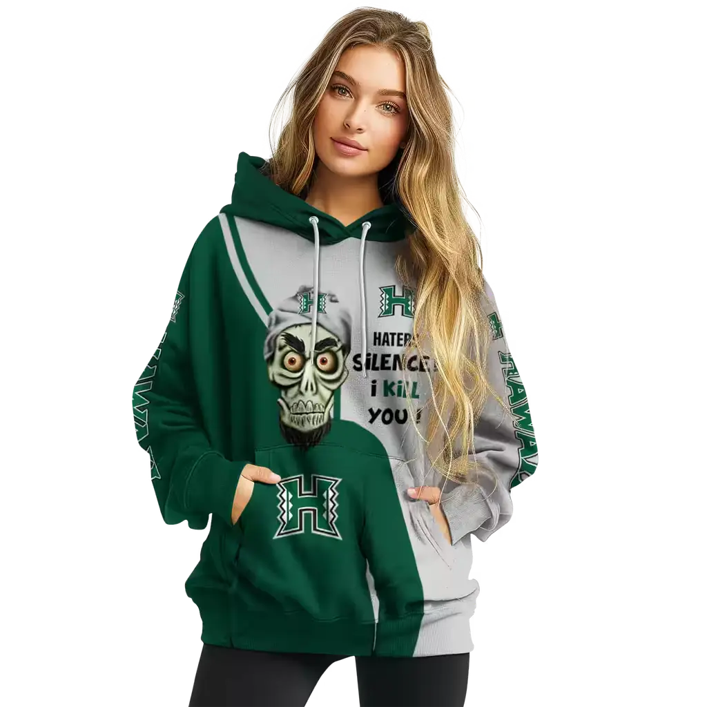 hawaii rainbow warriors achmed skull green hoodie high quality hawaii rainbow warriors achmed skull green hoodie high quality
