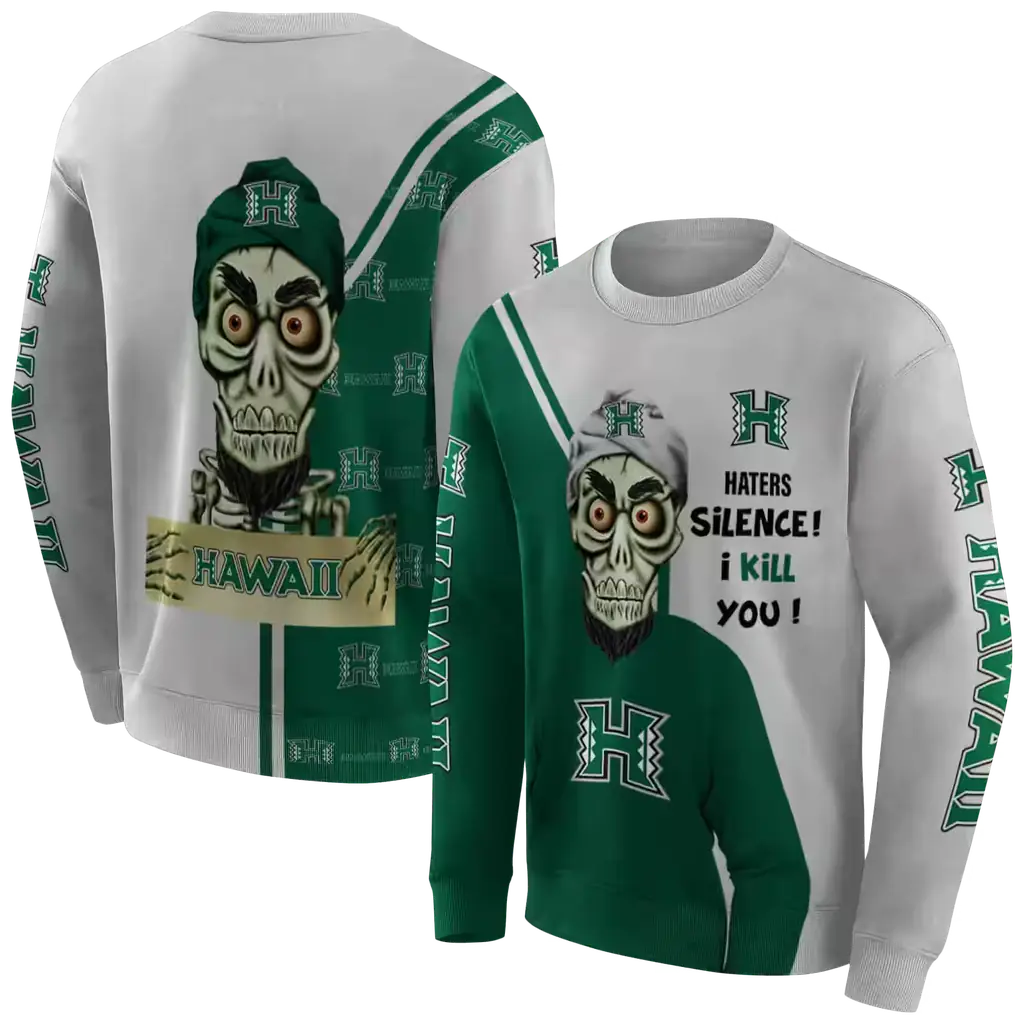 hawaii rainbow warriors achmed skull green hoodie premium grade hawaii rainbow warriors achmed skull green hoodie premium grade