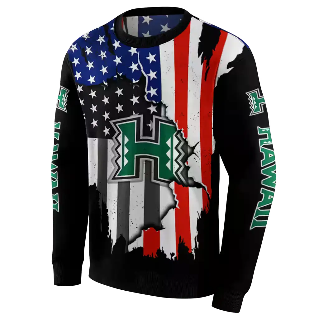 hawaii rainbow warriors american pride black hoodie new arrival hawaii rainbow warriors american pride black hoodie new arrival