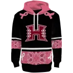 hawaii rainbow warriors awareness ribbon black pink hoodie best selling