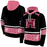 hawaii rainbow warriors awareness ribbon black pink hoodie best selling