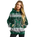 hawaii rainbow warriors christmas trees green hoodie best selling