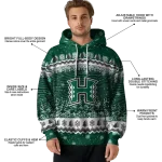 hawaii rainbow warriors christmas trees green hoodie best selling