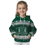 hawaii rainbow warriors christmas trees green hoodie best selling
