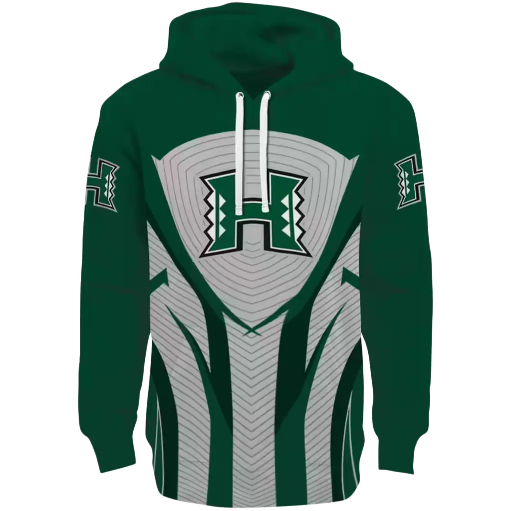 hawaii rainbow warriors concentric lines green black hoodie best selling hawaii rainbow warriors concentric lines green black hoodie best selling