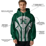 hawaii rainbow warriors concentric lines green black hoodie best selling