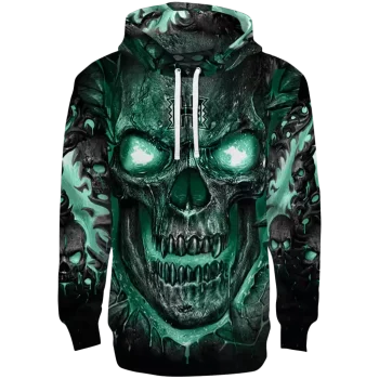 hawaii rainbow warriors demonic skull green black hoodie best selling