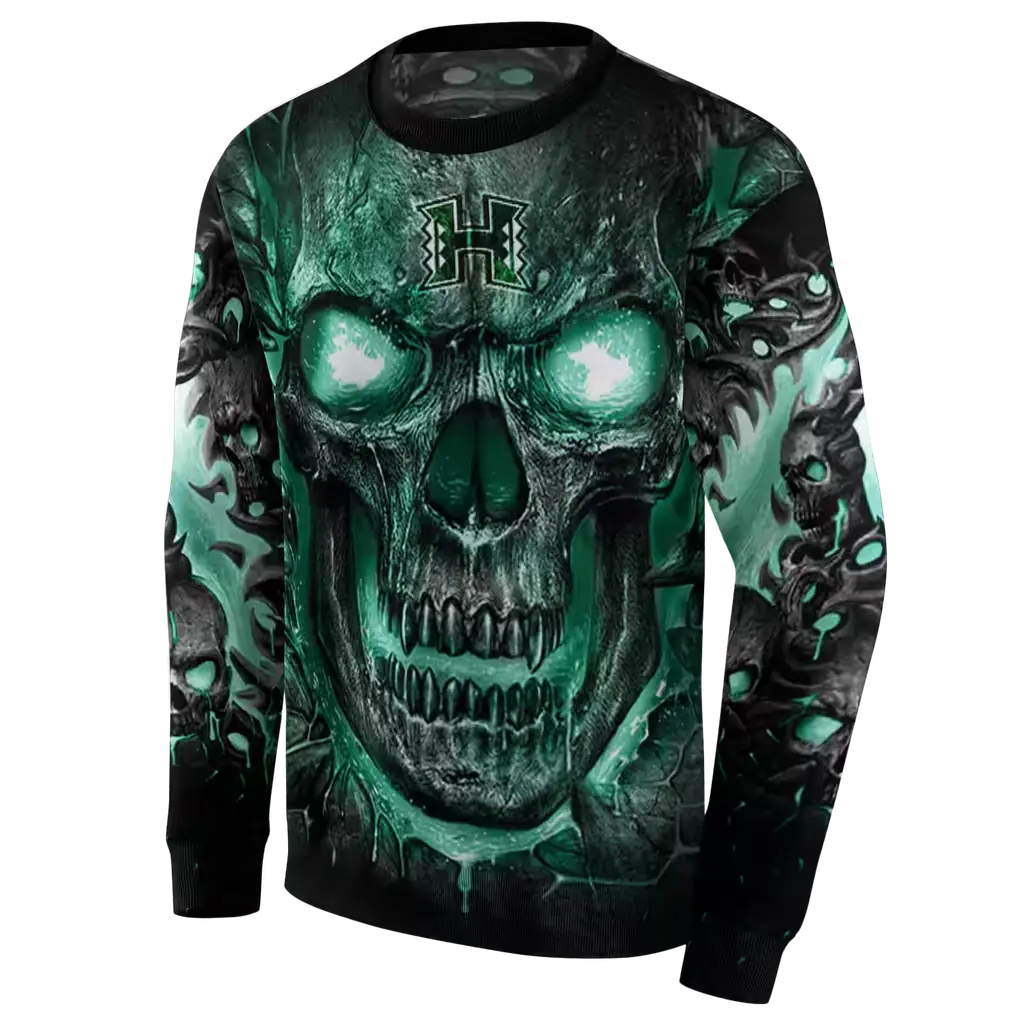 hawaii rainbow warriors demonic skull green black hoodie new arrival hawaii rainbow warriors demonic skull green black hoodie new arrival