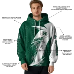 hawaii rainbow warriors dynamic slash green white hoodie best selling