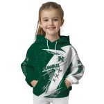 hawaii rainbow warriors dynamic slash green white hoodie best selling