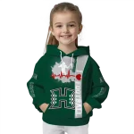 hawaii rainbow warriors football heartbeat green hoodie best selling