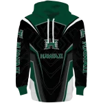 hawaii rainbow warriors futuristic pattern green black hoodie best selling