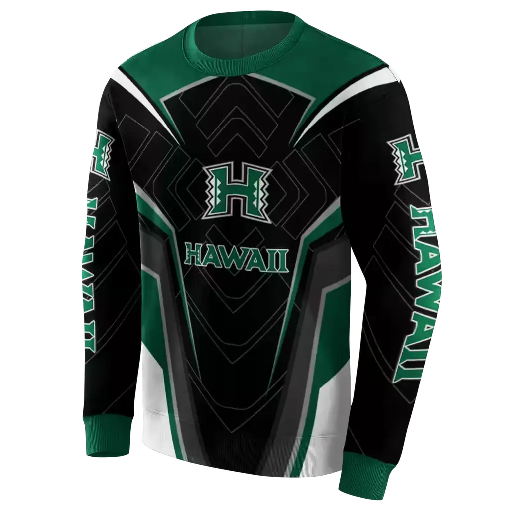 hawaii rainbow warriors futuristic pattern green black hoodie new arrival hawaii rainbow warriors futuristic pattern green black hoodie new arrival