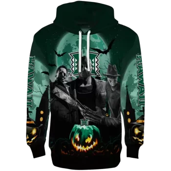 hawaii rainbow warriors halloween vibes green black hoodie best selling