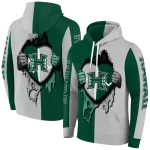 hawaii rainbow warriors heartbeat graphic green hoodie best selling