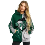 hawaii rainbow warriors heartbeat graphic green hoodie best selling
