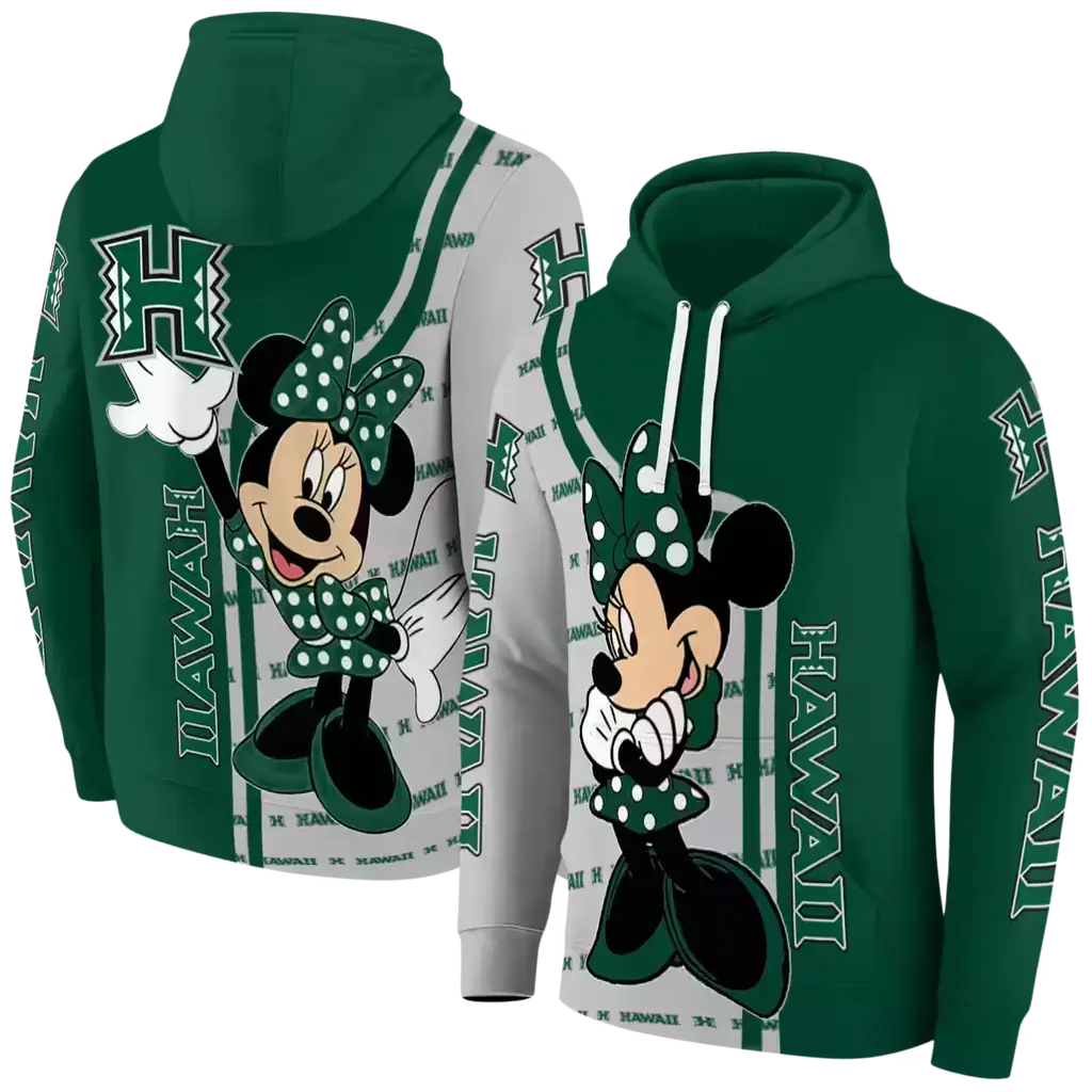 hawaii rainbow warriors minnie mouse green hoodie fashion forward hawaii rainbow warriors minnie mouse green hoodie fashion forward