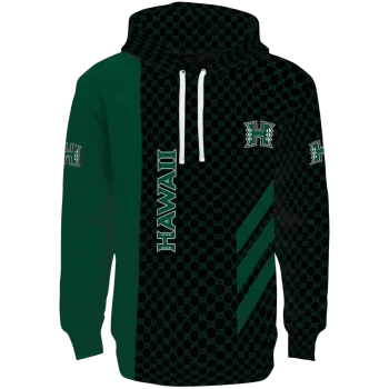 hawaii rainbow warriors monogram pattern green hoodie best selling