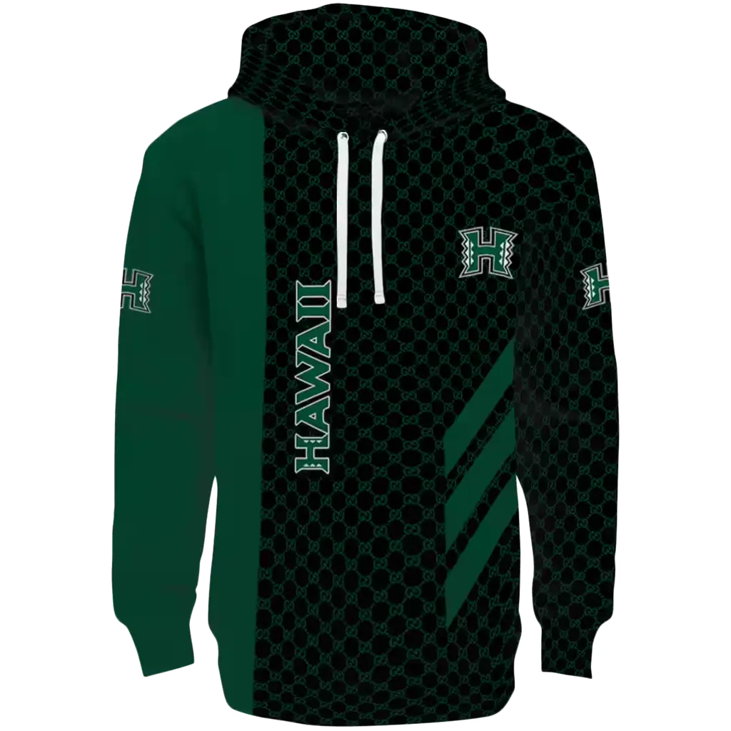 hawaii rainbow warriors monogram pattern green hoodie best selling hawaii rainbow warriors monogram pattern green hoodie best selling