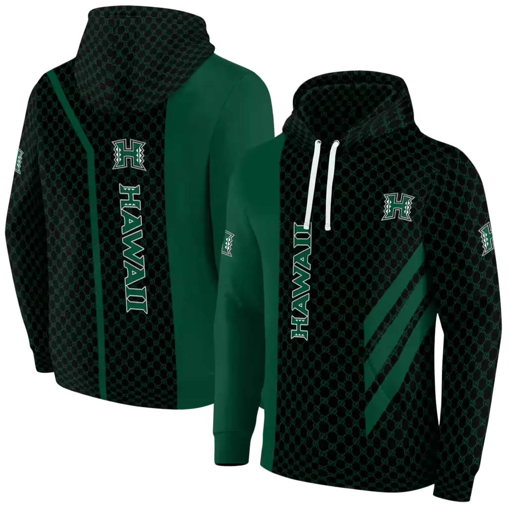 hawaii rainbow warriors monogram pattern green hoodie fashion forward hawaii rainbow warriors monogram pattern green hoodie fashion forward