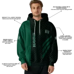 hawaii rainbow warriors monogram pattern green hoodie best selling