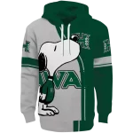 hawaii rainbow warriors playful snoopy green hoodie best selling