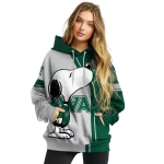 hawaii rainbow warriors playful snoopy green hoodie best selling