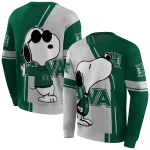hawaii rainbow warriors playful snoopy green hoodie best selling
