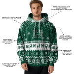 hawaii rainbow warriors reindeer motif green hoodie best selling